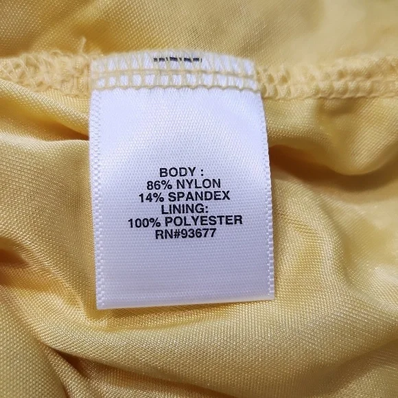 Ann Taylor Sleeveless Butter Yellow Lace Overlay Knit Top Size SM‎ Balloon Hem - Picture 7 of 11